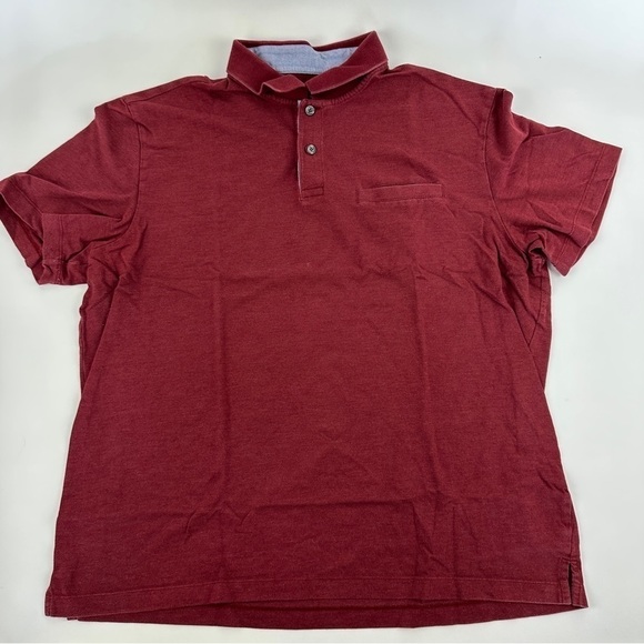 Van Heusen Polo Mens XL Red Pocket - Picture 1 of 10